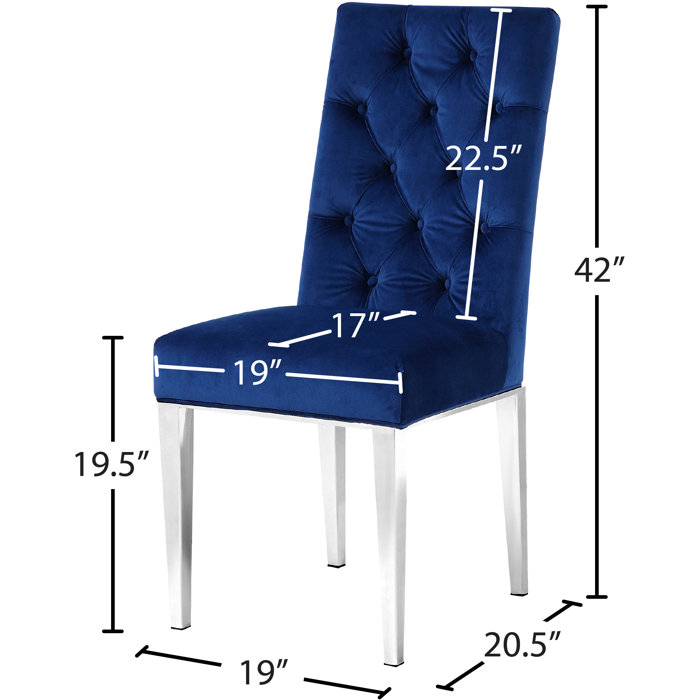 Everly Quinn Marshall Tufted Velvet Side Chair & Reviews Wayfair